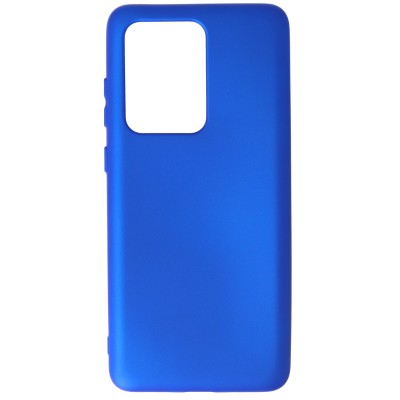 Husa Samsung Galaxy Note 20 Ultra, SIlicon Catifelat cu interior Microfibra, Albastru Electric